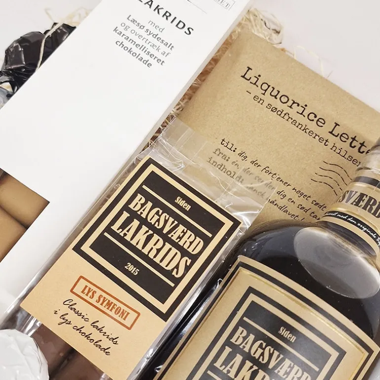 Ultimativ lakridskurv fyldt med Bagsværd Lakrids