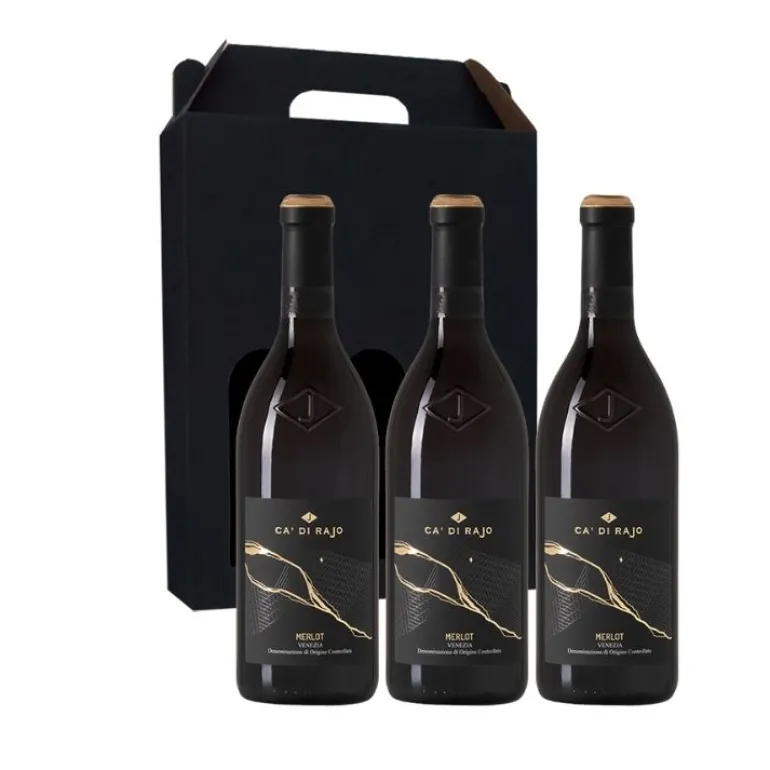 Vingave 3 fl. rødvin, Ca´ Di Rajo - Merlot (Italien)