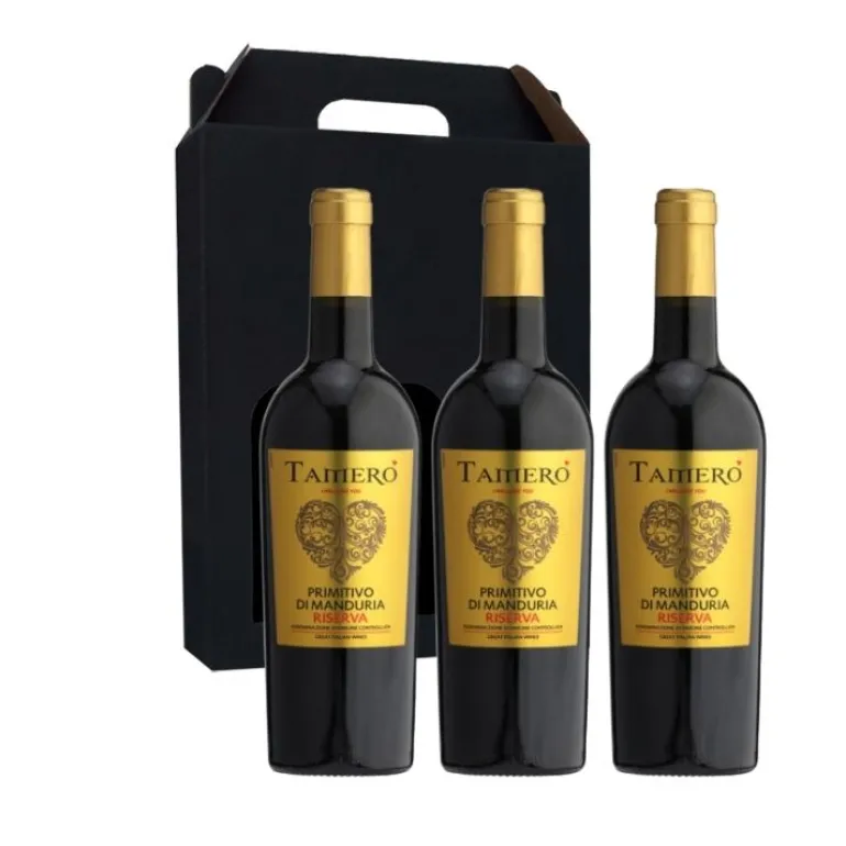 Vingave 3 fl. rødvin, Tamero - Primitivo di Manduria Riserva (Italien)