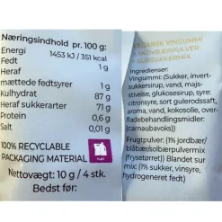 Vingummi med hvid chokolade og vilde bær. Flowpack - Box the original
