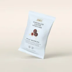 Vingummi med hvid chokolade og vilde bær. Snack pack - Box the original