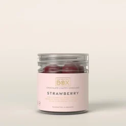 Vingummi med karamel chokolade og jordbær - Box the original