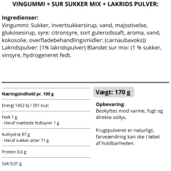 Vingummi m. Syrlig skovbær & lakridspulver - Box The Original